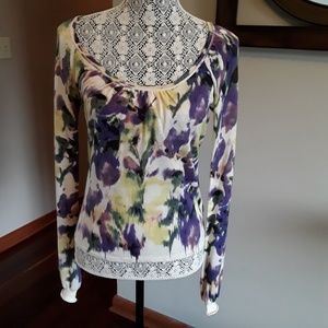Elie Tahari scoop neck silk sweater, Size Small